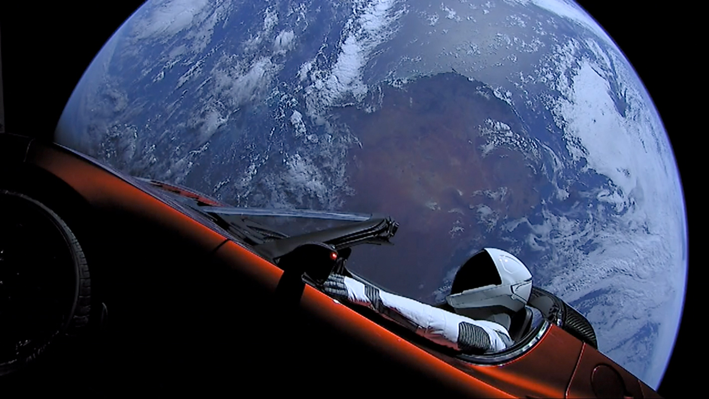 Falcon Heavy lifting off from Kennedy Space Center